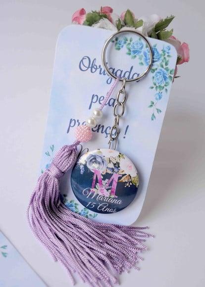 Lembrancinha Debutante - Chaveiro Personalizado