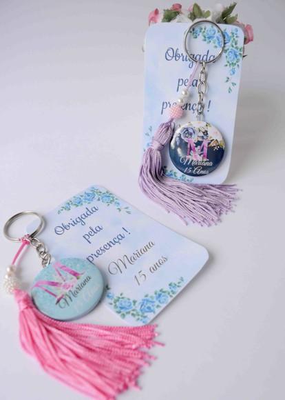 Lembrancinha Debutante - Chaveiro Personalizado