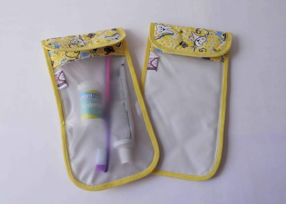 Porta Escova de Dentes Impermeável -necessaire Kit Higiene