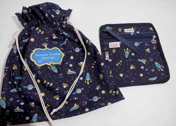 Saco para Roupas Sujas Impermeável + Porta Máscaras