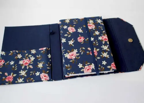 Agenda 2024 Feminina Floral Marinho