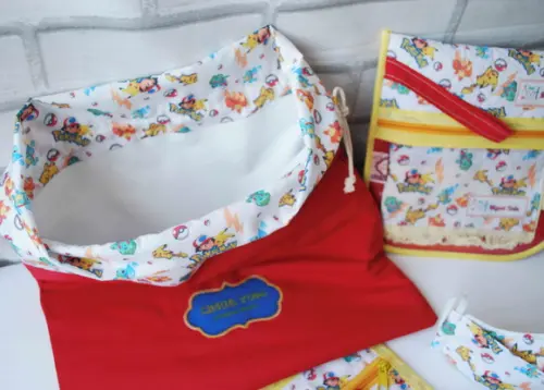 Kit Escolar -saco P/roupas+kit Hig +porta Máscaras