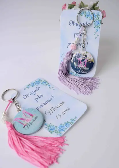 Lembrancinha Debutante - Chaveiro Personalizado