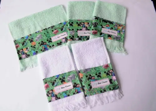 Toalhinhas Escolar Personalizada . Kit com 5 Unidades