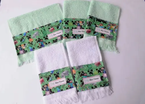 Toalhinhas Escolar Personalizada . Kit com 5 Unidades