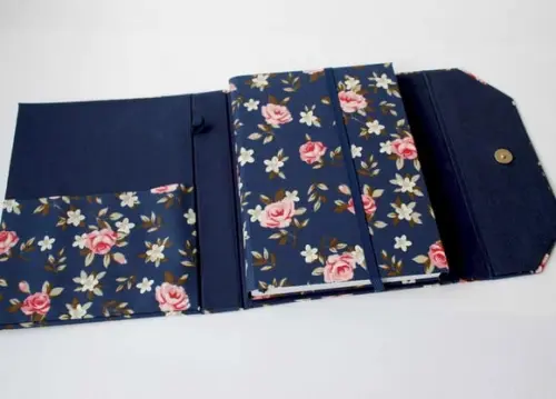 Agenda 2024 Feminina Floral Marinho