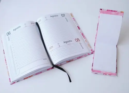 Agenda Feminina 2025 Kit Caixa + Agenda + Bloquinho