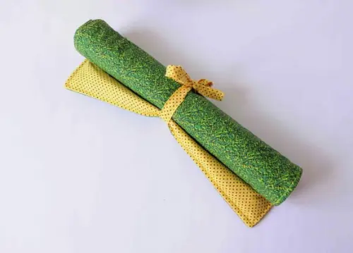 Lugar Americano com Porta Talheres - Amarelo com Verde