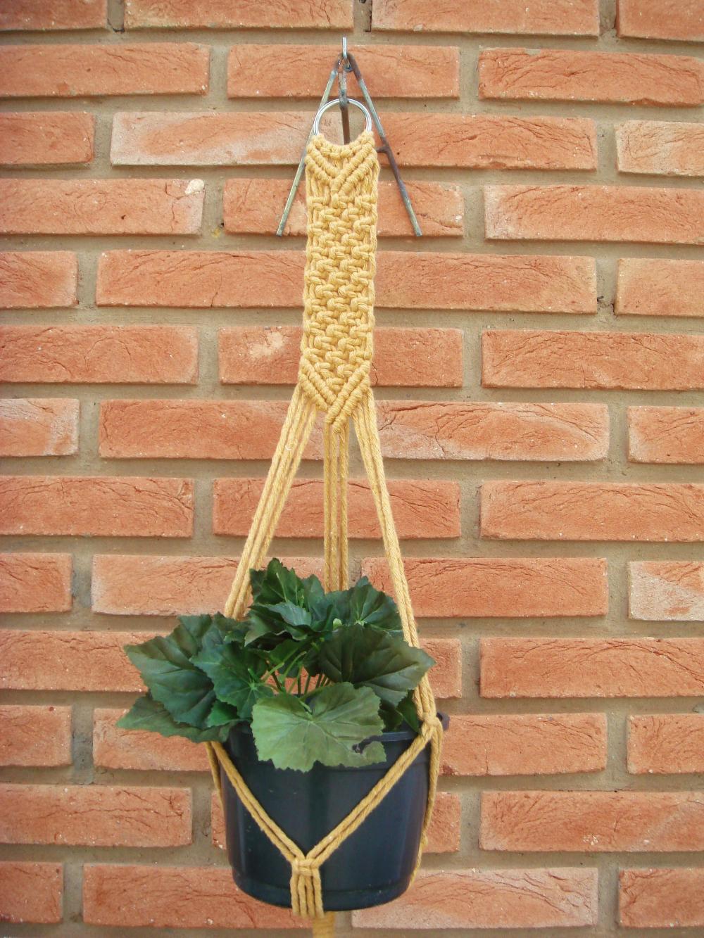 Suporte de Vaso em Macramê - Pop