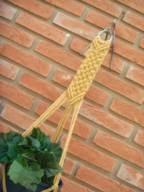 Suporte de Vaso em Macramê - Pop