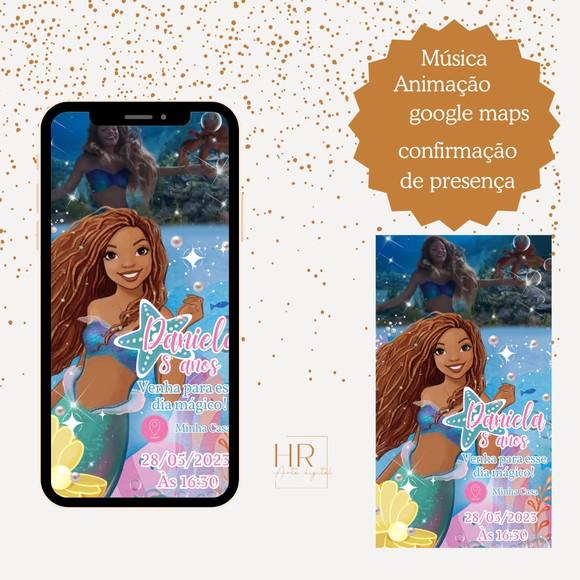 Convite Digital Animado com Música Sereia