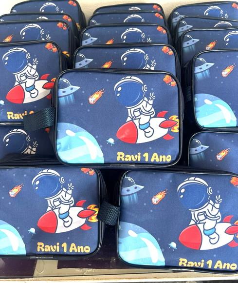 Necesserie Astronauta Transparente Infantil Personalizado