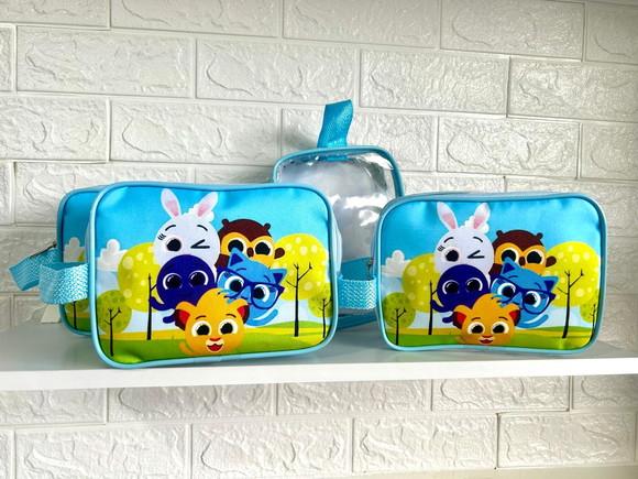 Necesserie Bolofofos Transparente Infantil Personalizado