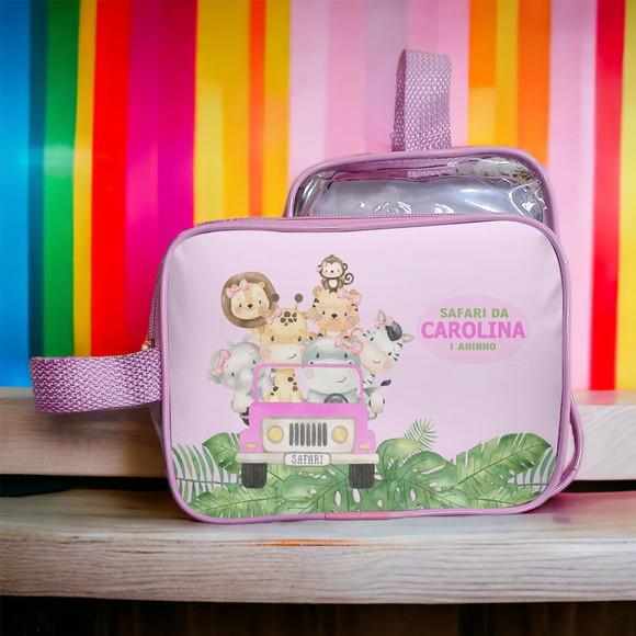 Necesserie Safari Transparente Infantil Personalizado