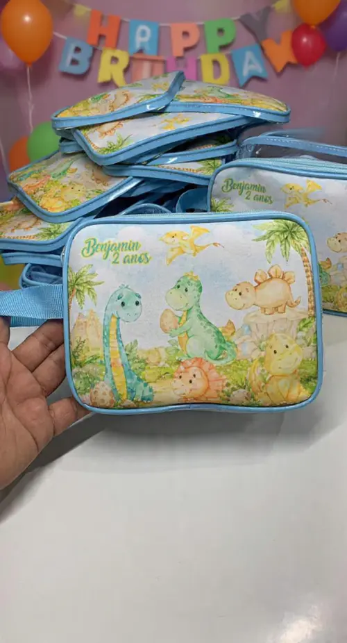 Necessaire Personalizada Tema Dinossauros – Lembrancinha Infantil