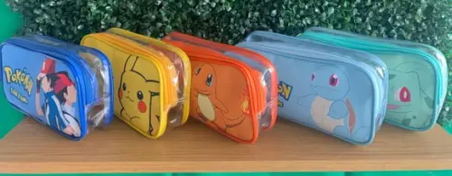 Estojo Pokemon Transparente Infantil Personalizado
