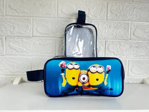 Estojo Minions Transparente Infantil Personalizado