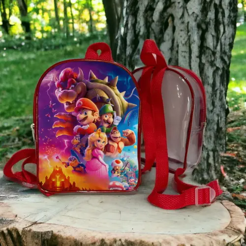 Mochila Super Mario Bros Lembrancinha de Festa Personalizado