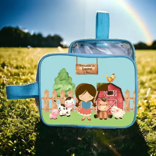 Necessarie Fazendinha Transparente Infantil Personalizado