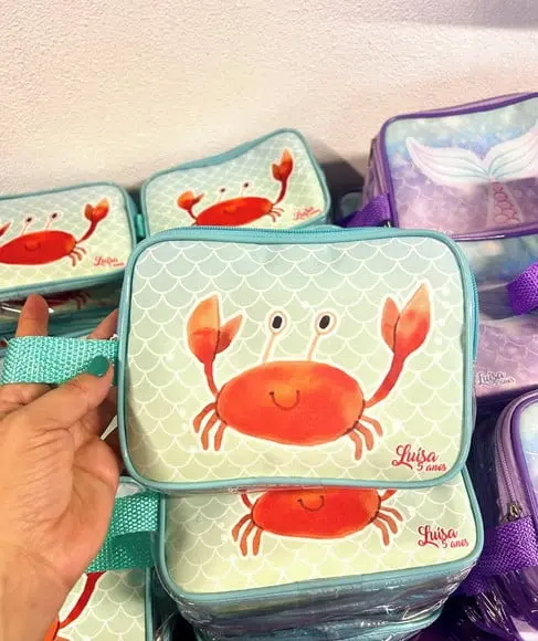 Necessarie Sereia Transparente Infantil Personalizado