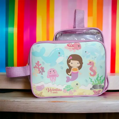 Necessarie Sereia Transparente Infantil Personalizado