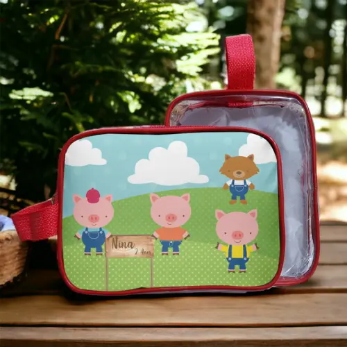 Necessarie Três Porquinhotransparente Infantil Personalizado