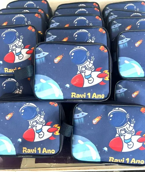 Necesserie Astronauta Transparente Infantil Personalizado