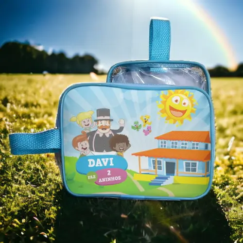 Necesserie Mundo Bita Transparente Infantil Personalizado