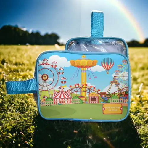 Necesserie Parque de Diversões e Circo Transparente Infantil