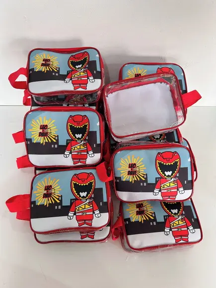 Necesserie Power Ranger Transparente Infantil Personalizado