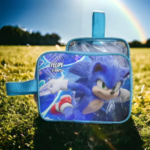 Necesserie Sonic Transparente Infantil Personalizado