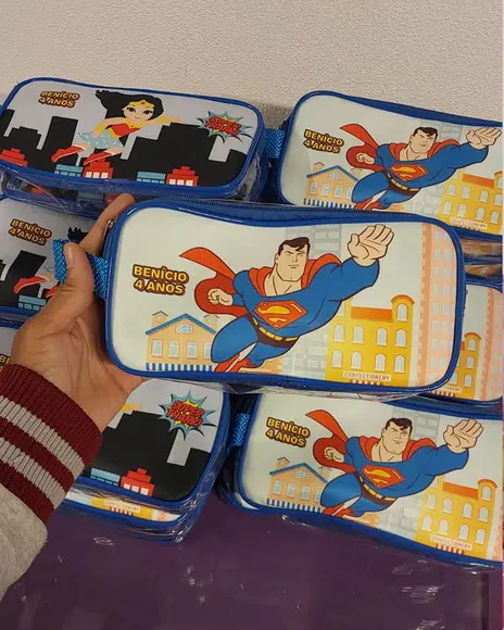 Estojo Super Homem Lembrancinha Aniversário