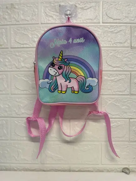 Mochila Unicórnio Lembrancinha de Aniversário Brinde
