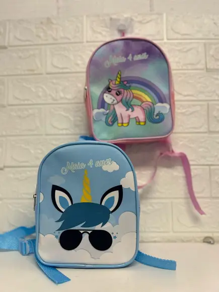 Mochila Unicórnio Lembrancinha de Aniversário Brinde