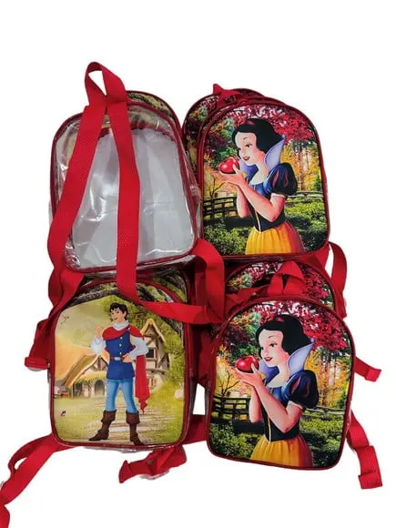 Mochila Branca de Neve Lembrancinha de Aniversário
