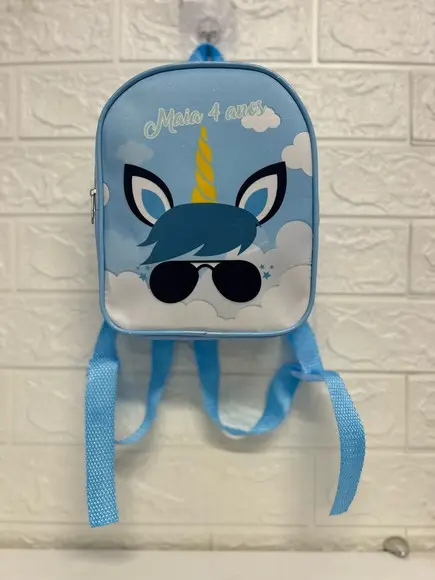 Mochila Unicórnio Lembrancinha de Aniversário Brinde