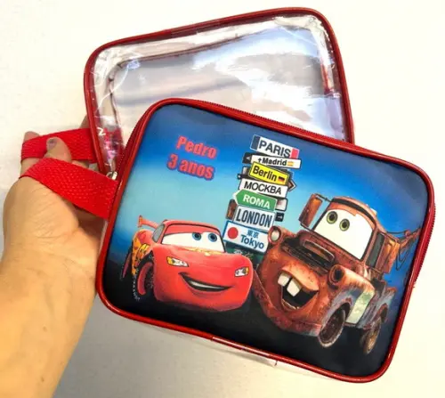 Necesser Carros Mcqueen Lembrancinha de Festa
