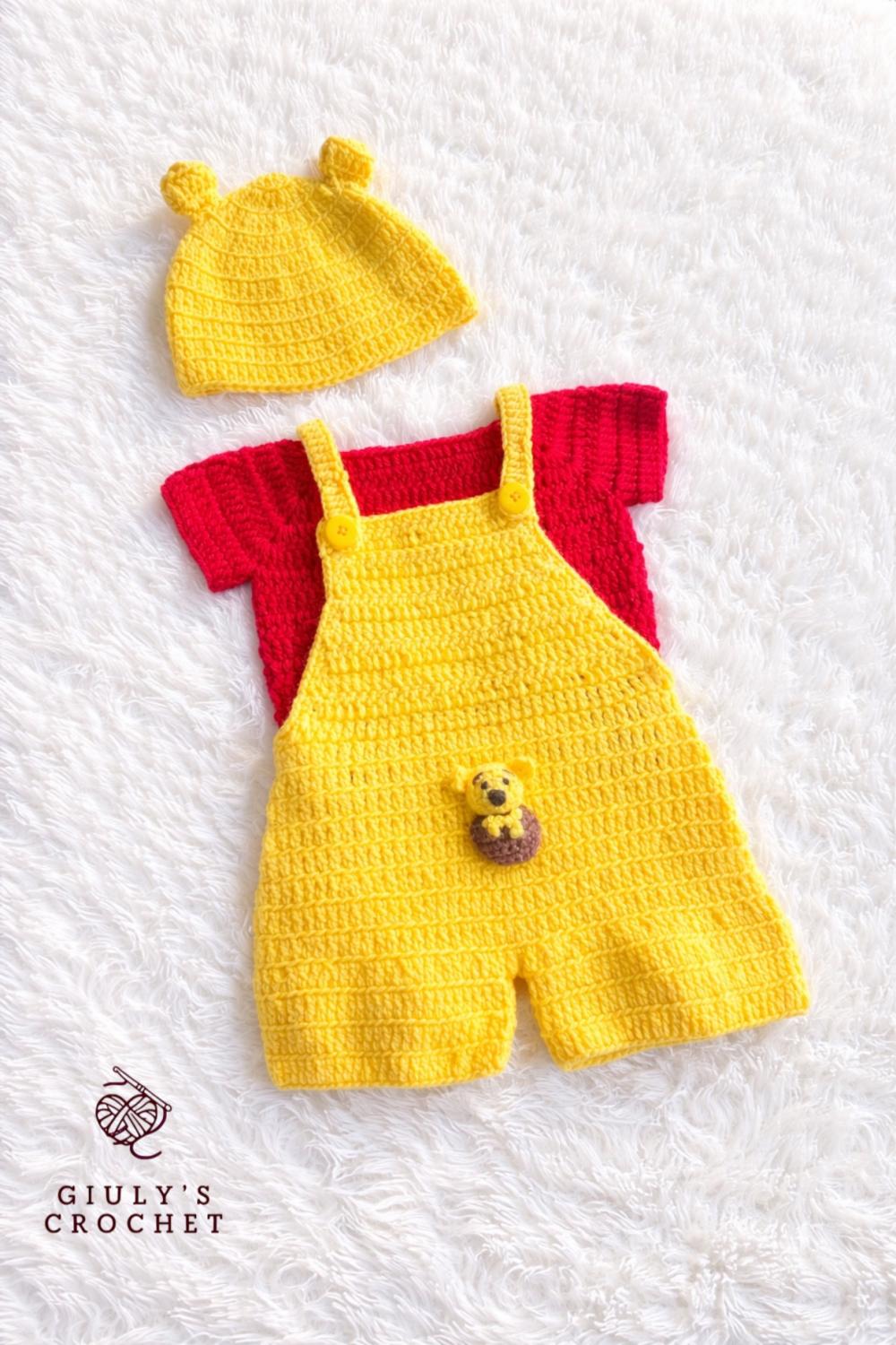 Conjunto Ursinho Pooh em Crochê