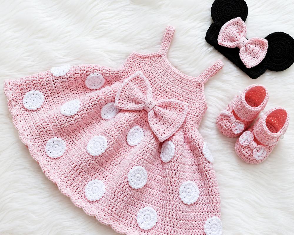 Conjunto Minnie Baby Rosa - Luxo