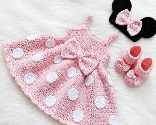 Conjunto Minnie Baby Rosa - Luxo