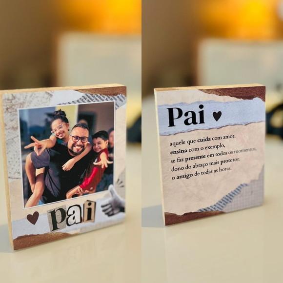 Brinde Comemorativo Dia dos Pais Personalizado/ com Foto mdf