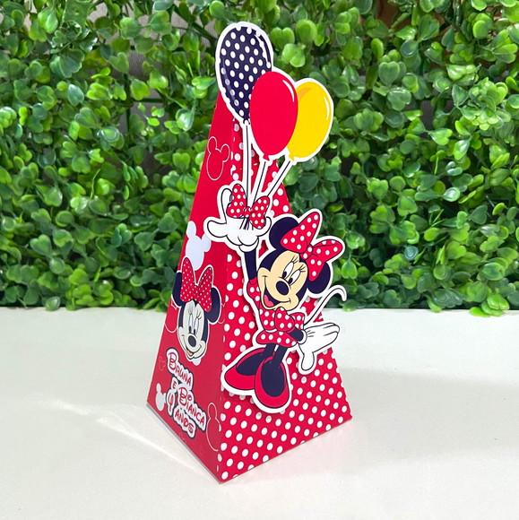 Caixa Pirâmide Minnie Vermelha