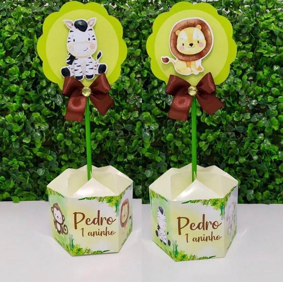 Centro De Mesa Personalizado Safari