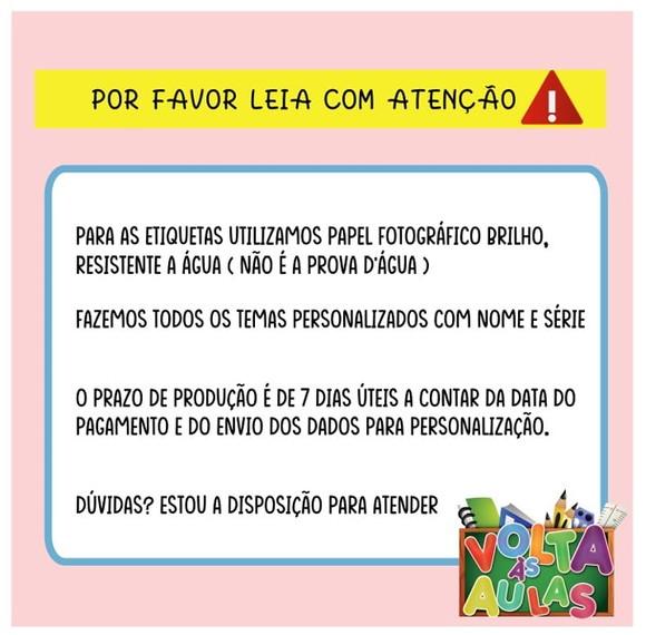 Kit 100 Etiquetas Escolares Personalizada Carrinhos