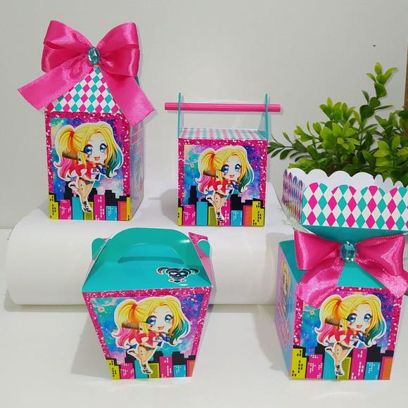Kit 20 Personalizados Arlequina