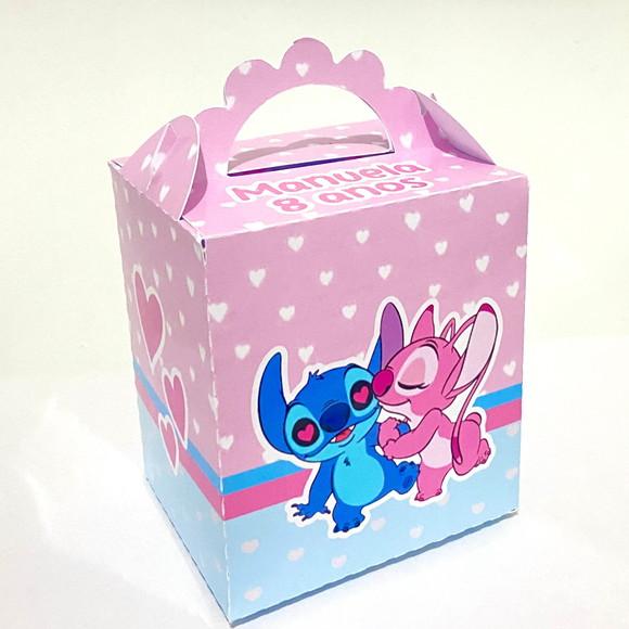 Kit 25 Caixas Personalizadas Stitch e Angel