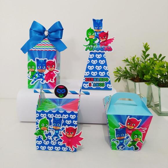 Kit 32 Personalizados Heróis Pj Maks