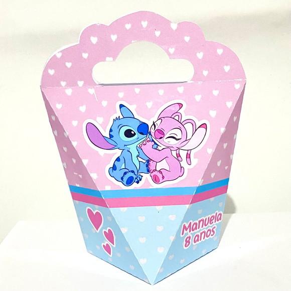 Kit 40 Caixas Personalizadas Stitch e Angel