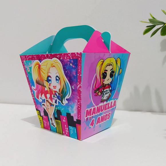 Kit 40 Personalizados Arlequina