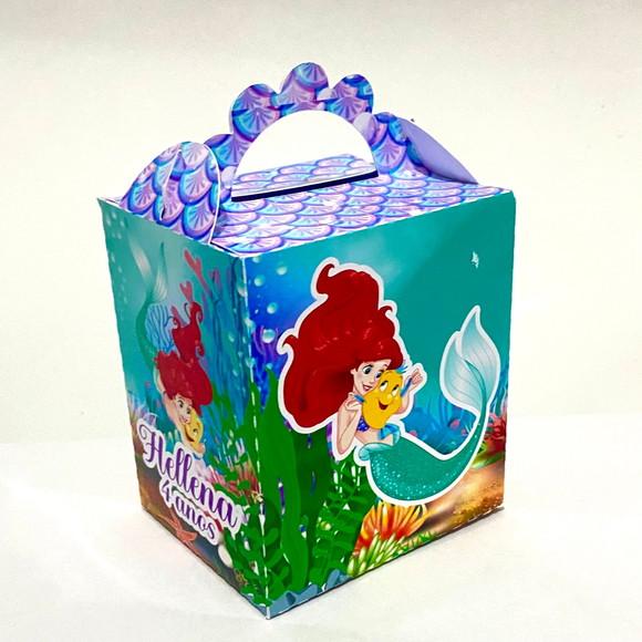 Kit 50 Caixas Personalizadas Pequena Sereia Ariel